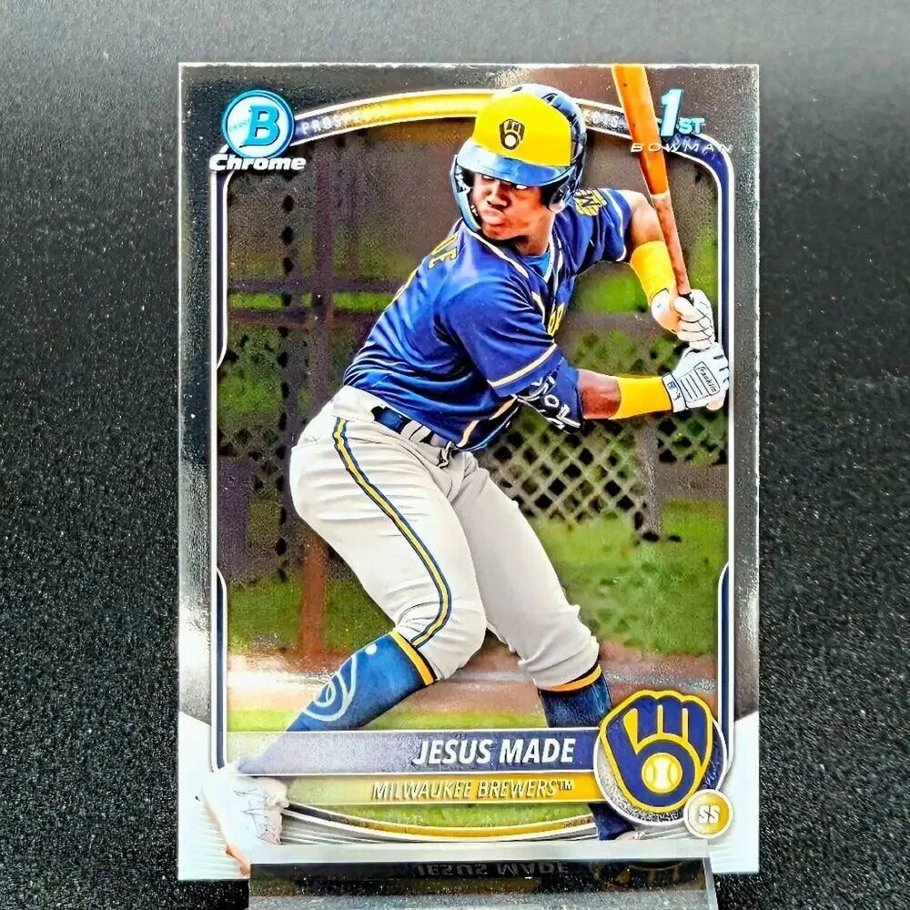 2025 Jesus Made Bowman Chrome Crusade RC's Milwaukee Brewers Top Prospect - Picture 2 of 7